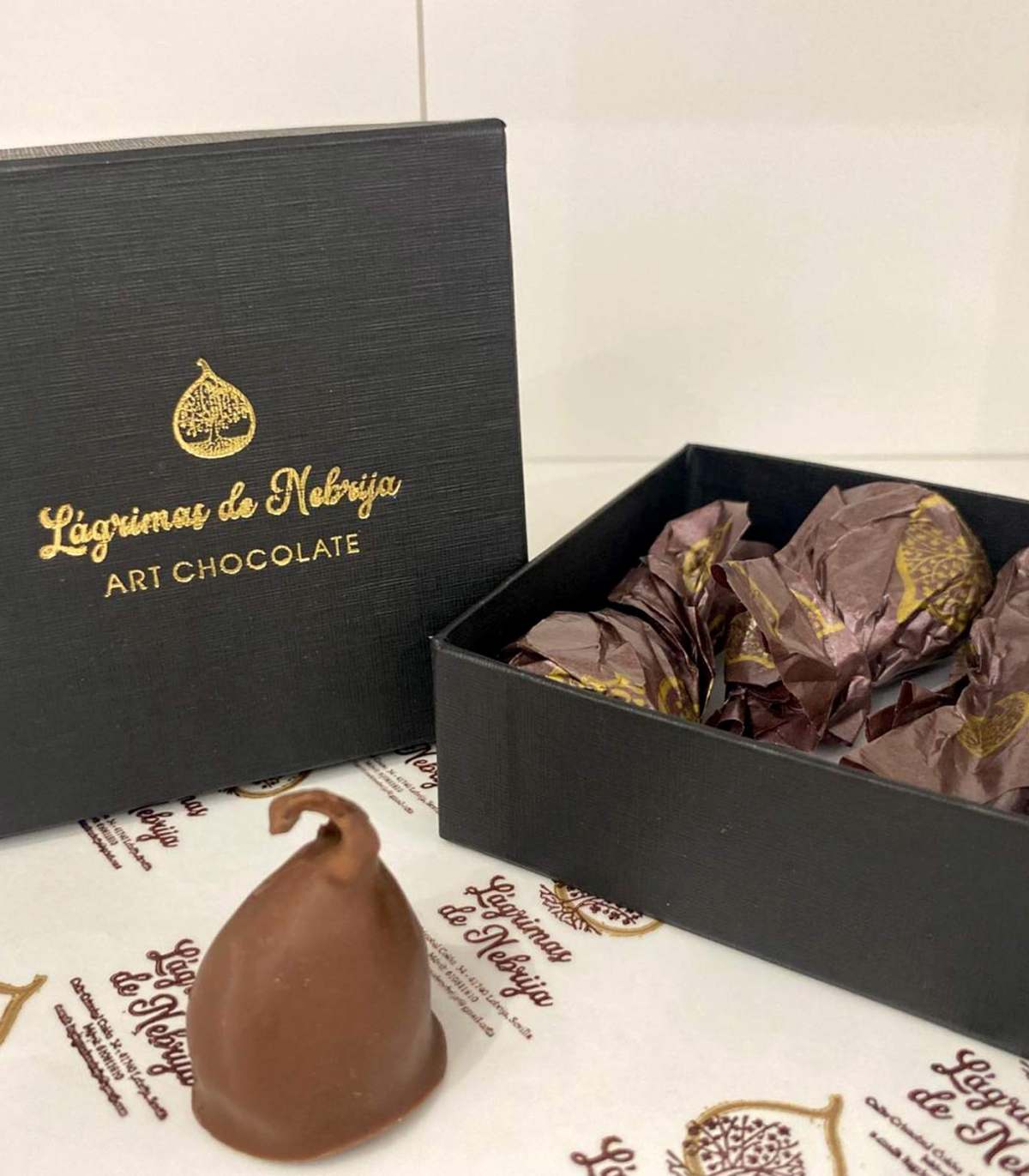 Comprar Lágrimas rellenas de crema de avellanas y Brandy Premium